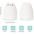 thumbnail image 5 of Luz nocturna LED portátil para niños, lámpara de gato de silicona multicolor, modo de respiración dual, blanco cálido y 7 colores, control táctil sensible para dormitorio., 5 of 5