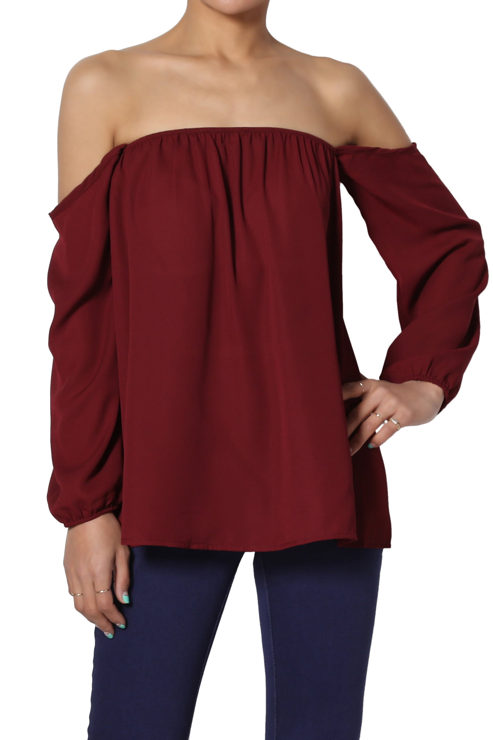 strapless flowy top