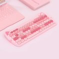 thumbnail image 3 of Clavier et Souris Sans Fil USB 2.4G Chat Mignon, Touches Silencieuses, Couleurs Bonbon, Compatible avec Notebook, PC (Rose-84 Touches), 3 of 9