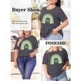 thumbnail image 4 of XCHQRTI Lucky Leaf Clover Women Shirt Plus Size T-Shirt St. Patrick's Day Graphic Top Oversized O Neck Tee, 4 of 9