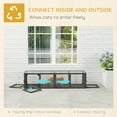 thumbnail image 4 of PawHut Outdoor Cat Tunnel, Extendable Pet Enclosure with 3 Doors, Grey, 4 of 10