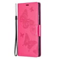 thumbnail image 6 of Feishell Samsung S23 Ultra Case Butterfly Embossed Pattern Premium Leather Wallet Cover Flip Stand Card Slots Holder Magnetic with Wrist Strap Case for Samsung Galaxy S23 Ultra, Pink, 6 of 8