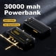 thumbnail image 3 of Power Bank Pila Batería Recargable Kimhi Carga Super Rapida 30,000mah Portatil Con 3 Cables 1 Puerto Usb 1 Puerto Tipo C Cargador Para Celular Tablet Banco De Energia Pantalla Led 1pz, 3 of 6