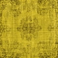 thumbnail image 1 of Ahgly Company Machine Washable Indoor Square Persian Yellow Traditional Area Rugs, 8' Square, 1 of 4