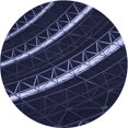 thumbnail image 1 of Ahgly Company Tapis Rond Lavable en Machine Intérieur Transitionnel Violet Pervenche Profond, 3 Pieds Rond, 1 of 7