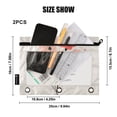 thumbnail image 4 of FORMRS 2 Pack Pencil Pouch for 3 Ring Binder with Clear Window Zipper Case, Pink Flower, 4 of 6