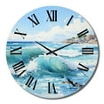 thumbnail image 2 of Designart "Vastness Captured Turquoise Seascapes" Nautical & Beach Oversized Wall Clock, 2 of 6