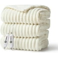 thumbnail image 7 of Electric Blanket King, Heated Blanket Dual Control Cozy Faux Rabbit Fur with 4 Heating Levels & 10H Auto Off, Over-Heat Protection, Machine Washable, ETL Certification, Beige White 90"x100", 7 of 7
