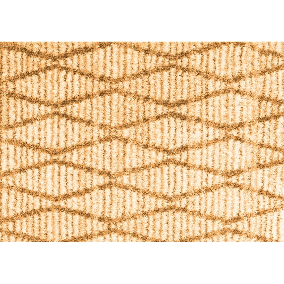 Ahgly Company Indoor Rectangle Trellis Orange Modern Area Rugs, 7' x 10'