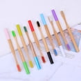 thumbnail image 3 of SPRING PARK 5Pcs Natural Biodegradable Bamboo Toothbrush Soft Travel Toothbrush with Colorful Wooden Handle for Oral Care,Eco Friendly, 3 of 4