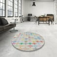 thumbnail image 3 of Ahgly Company Indoor Square Patterned Gray Novelty Area Rugs, 7' Square, 3 of 6