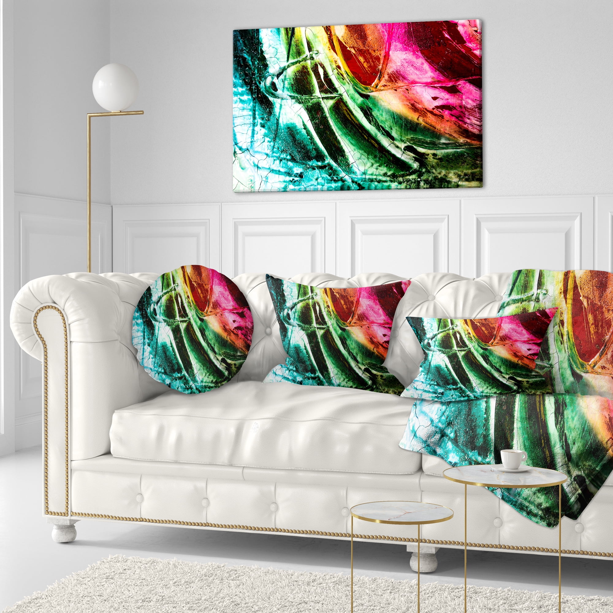 Designart Abstract Buddha Buddhism - Abstract Throw Pillow - 12x20