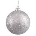 thumbnail image 4 of Vickerman 4.75" Silver Sequin Ball Ornament, 4 per Bag, 4 of 5