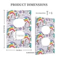 thumbnail image 5 of Kll Unicorn Doingyoga Wall Plate,Gloss Finish,Standard Size 1 - 5" X 3", Polycarbonate Thermoplastic,Electric Receptacle Plug Covers, 5 of 8