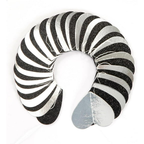 4pcs Black and White Heart Garland Banner | Versatile Party Decoration for Wedding, Bridal Shower, Birthday, Bachelor Party | No Electricity Needed, Ideal for Valentine's Day, Easter, Thanksgiving,