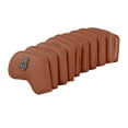 thumbnail image 3 of 10x Couvre-Chef en Cuir pour Fer de Golf, 4,5,6,7,8,9,A,P, Protection Accessoires Café, 3 of 8