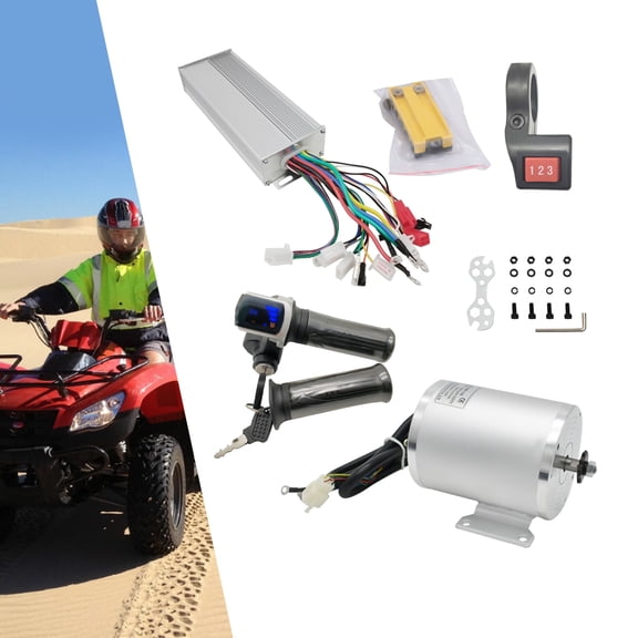 Electric Scooter Motor 48V 2000W Mid Drive Motor DC Brushless Controller 43A with LCD Throttle Grip 3-speed Switch for Go Kart ATV Electric Bicycle