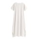 thumbnail image 5 of Vestido largo de manga larga y cuello redondo para mujer - Color liso, corte holgado para el día a día o fiestas, vestido versátil para todas las estaciones, 5 of 5