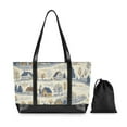 thumbnail image 7 of FORMRS Canvas Laptop Tote Bag for Women with 15.6" Computer Compartments Shoulder Handbag, Snowy Mountains, 7 of 7