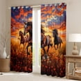 thumbnail image 2 of Homewish Rustic Farmhouse Horse Blackout Curtains Set of 2 (52x84 Each), Western Animal Window Curtains, Southwestern Theme Curtains and Drapes, Black Out Curtains Decor, 2 of 6