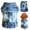 Blue, variant on KTMKH Dog Jacket Dog Jean Jacket Cool Shirt Breathable Spring Fashion Vest Clothing For Small Dogs Cats