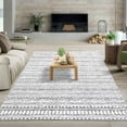 thumbnail image 1 of HOMERRY Boho Geometric Non Slip Area Rug 8' x 10' for Living Room Washable Indoor Carpet, Gray, 1 of 7