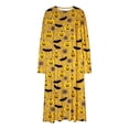 thumbnail image 6 of SELONE Long Nightgowns for Women Long Sleeve Plus Size Halloween Pajamas Dress Pumpkin House Dress Party Nightwear, 6 of 8