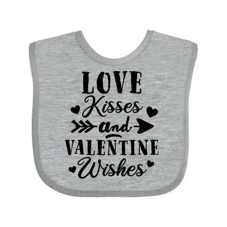 

Inktastic Valentine s Day Love Kisses and Valentine Wishes Gift Baby Boy or Baby Girl Bib