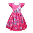thumbnail image 1 of Encanto Mirabel Robe Fille Isabella Imprimée Manches Volantées Robe Décontractée et Sac, 1 of 6