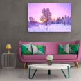 thumbnail image 5 of Startonight Canvas Wall Art Abstract - Purple Winter Sunrise Landscape Painting - Large Artwork Print for Living Room 32" x 48", 5 of 6