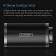 thumbnail image 2 of AC Infinity Air Carbon Filter 10" with Premium Australian Virgin Charcoal, for Inline Duct Fan, Odor Control, Hydroponics, Grow Rooms, 2 of 8