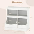 thumbnail image 3 of Costway Toy Storage Organizer for Toys & Books 4-Cubby Kids Bookcase for Children's Room White, 3 of 10
