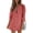 Red, variant on Women Beach Cover Shirt Button Up Shirt Summer Top Long Sleeved Bikini Swimsuit Top