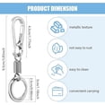 thumbnail image 3 of Spring Keychain Clip Key Ring, 2PCS Metal Keychain Carabiner Clip Keyring Keychain with 2 Key Rings Retractable Key Ring Chain, 3 of 7