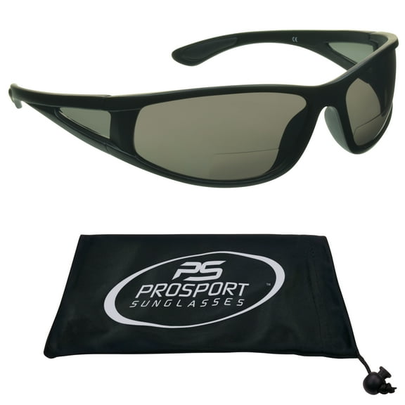 proSPORT BIFOCAL Sunglass Day Readers Sport Wrap Around Gray Men Women