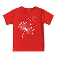 thumbnail image 3 of Gerichy Girls Graphic Print Dandelion Flower Print Tees Girl Round Neck Short Sleeve Funny T Shirts Top, 3 of 4