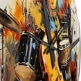 thumbnail image 3 of Designart "Music Vibrant flow Bold" Music Oversized Wall Clock, 3 of 6