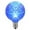 Blue, variant on 0.38 watt G40 Faceted LED Pink Bulb with E12 Nickel Base