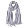 thumbnail image 3 of Yuanlong Winter Scarves Solid Color Long Warm pashm-like Shawl Wraps with Fringed Cold Evening Warmth Capes Blanket Scarfs, 3 of 4