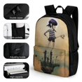 thumbnail image 3 of Gorillaz Backpack Laptop Bag Student Satchel Schoolbag Bookbag Large Capacity Multipurpose Daypack Rucksack Travel Bag, 3 of 8