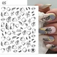 3D Nail Sticker Russian English Letter Sticker For Nails Foil Love