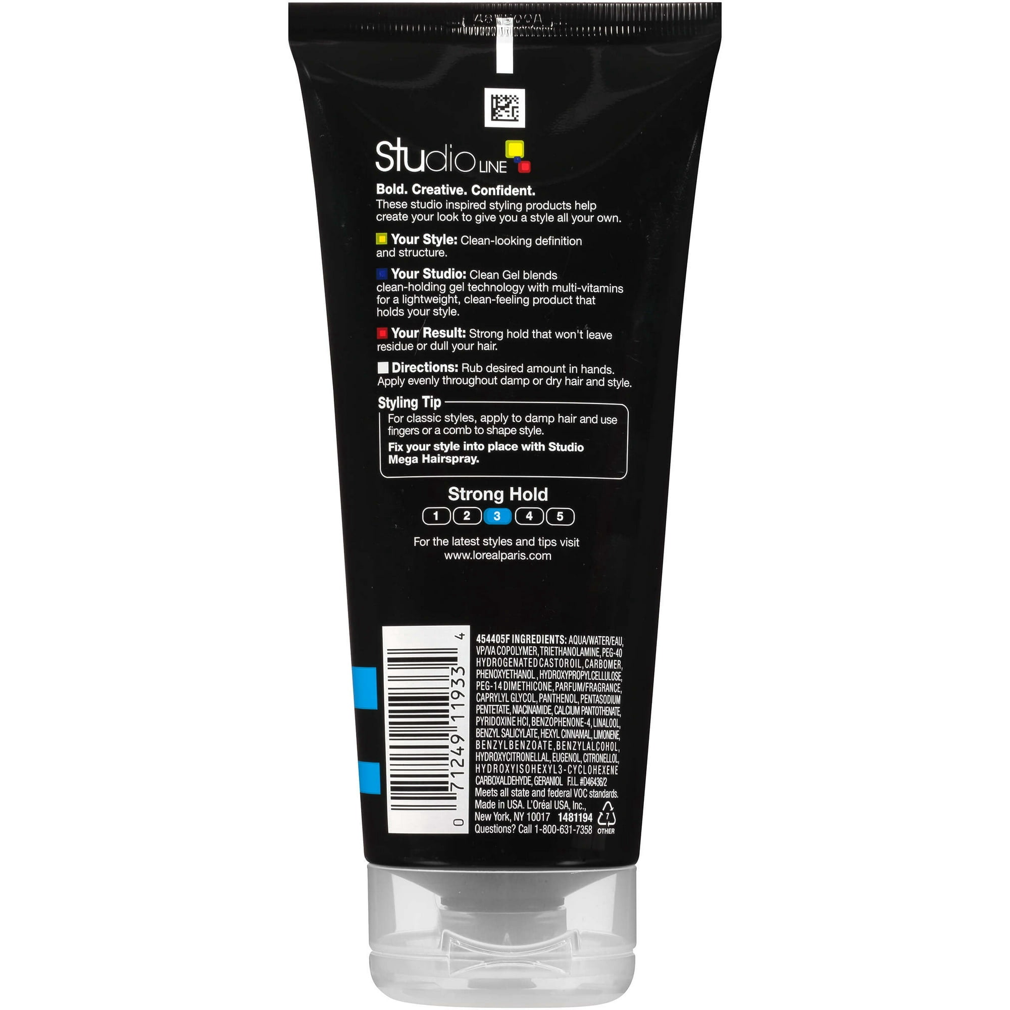 L'Oreal Paris Studio Line flexible Control Strong Hold Hair Styling Gel, 6.8 fl oz