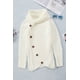 thumbnail image 1 of ABPHQTO Jersey de cuello alto cruzado con botones blanco para mujer, 1 of 5