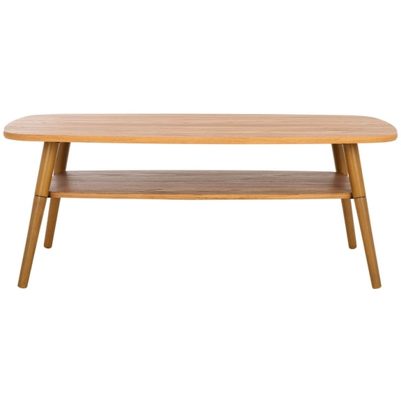 SAFAVIEH Karou Modern 2 Tier Wood Coffee Table, Oak