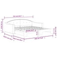 thumbnail image 4 of vidaXL Daybed with Trundle Light Grey 100x190 cm Fabric, 4 of 5