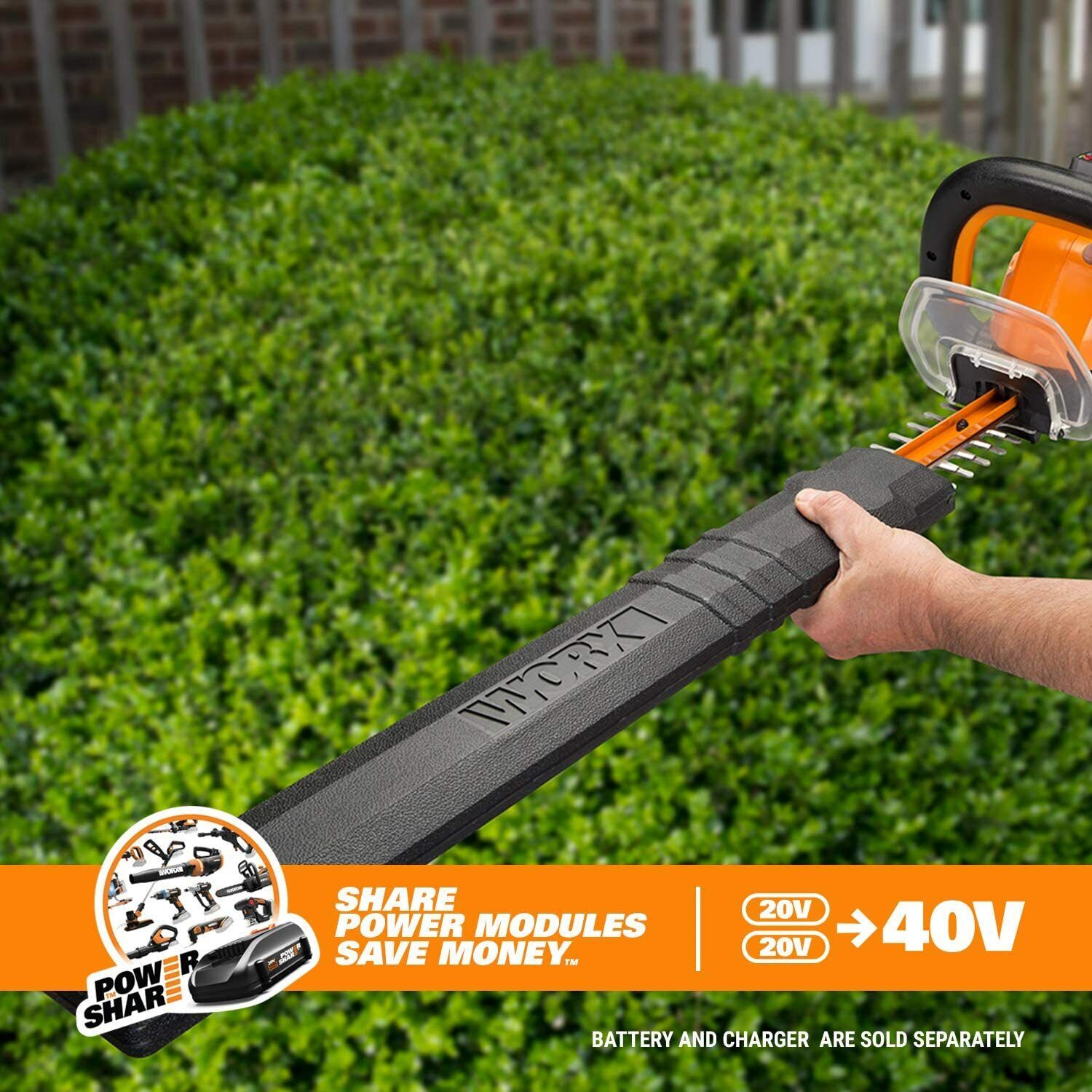 Worx WG284.9 40V Power Share 24" Cordless Hedge Trimmer (Tool Only) - image 2 of 10