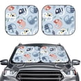 thumbnail image 2 of Haiem Cute Chameleons On Blue Car Windshield Sun Shade (2 Pieces) Foldable Windshield Sun Shade Car Accessories for Truck SUV Pickup-Small, 2 of 7