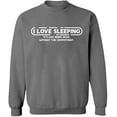 thumbnail image 2 of Unisex Crewneck Sweatshirt,I Love Sleeping, Basic Casual Sweatshirts for Men's and Women Fleece Sweatshirt Long Sleeve - Graphite Heather 2X-Large, 2 of 2