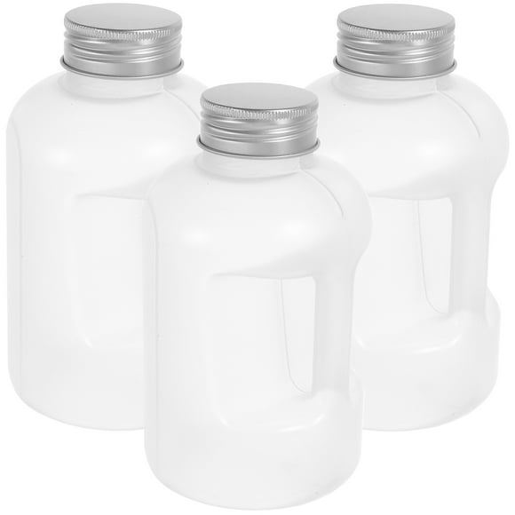 3pcs Juice Bottle: Gallon Jug Reusable Water Bottles Fridge Milk Carton Water Bottles Fridge Milk Jug Water Bottle Milk Container For Refrigerator Milk Jugs With Lids