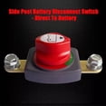 thumbnail image 4 of Heavy Duty Pure Copper Battery Disconnect Switch for Car, Truck, RV & Marine Vehicles | 12-48V 275A Top Post Rotary Cut-Off Isolator for Power Protection & Anti-Theft | Negative Terminal, 4 of 8